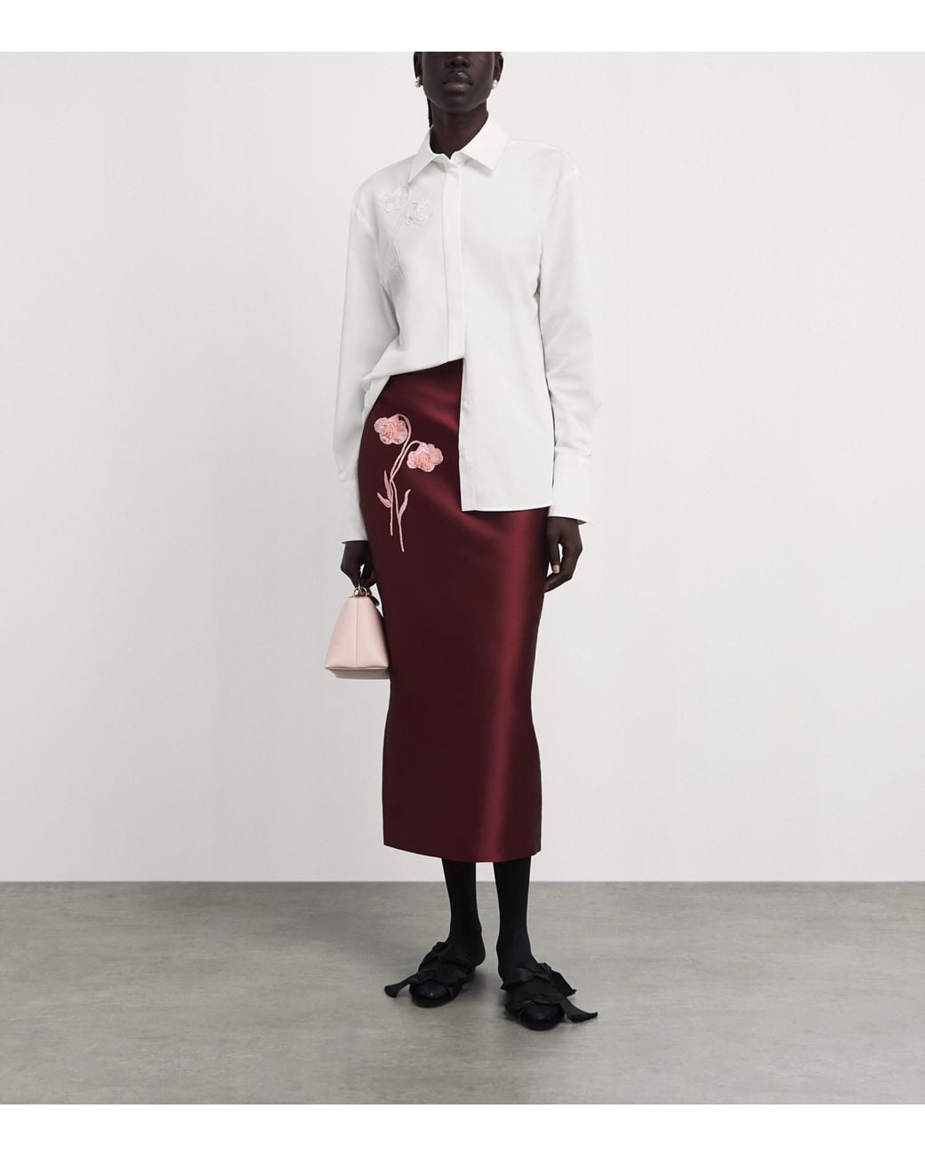 Erdem White Floral Embroidered Shirt