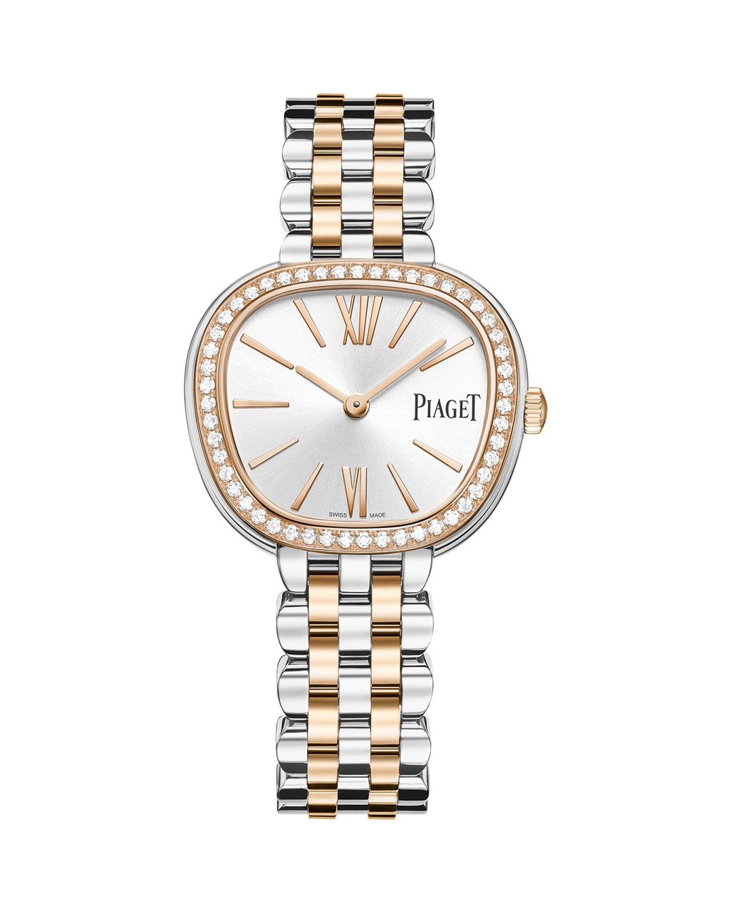 Piaget Metallic Rose And Diamond Sixtie Watch