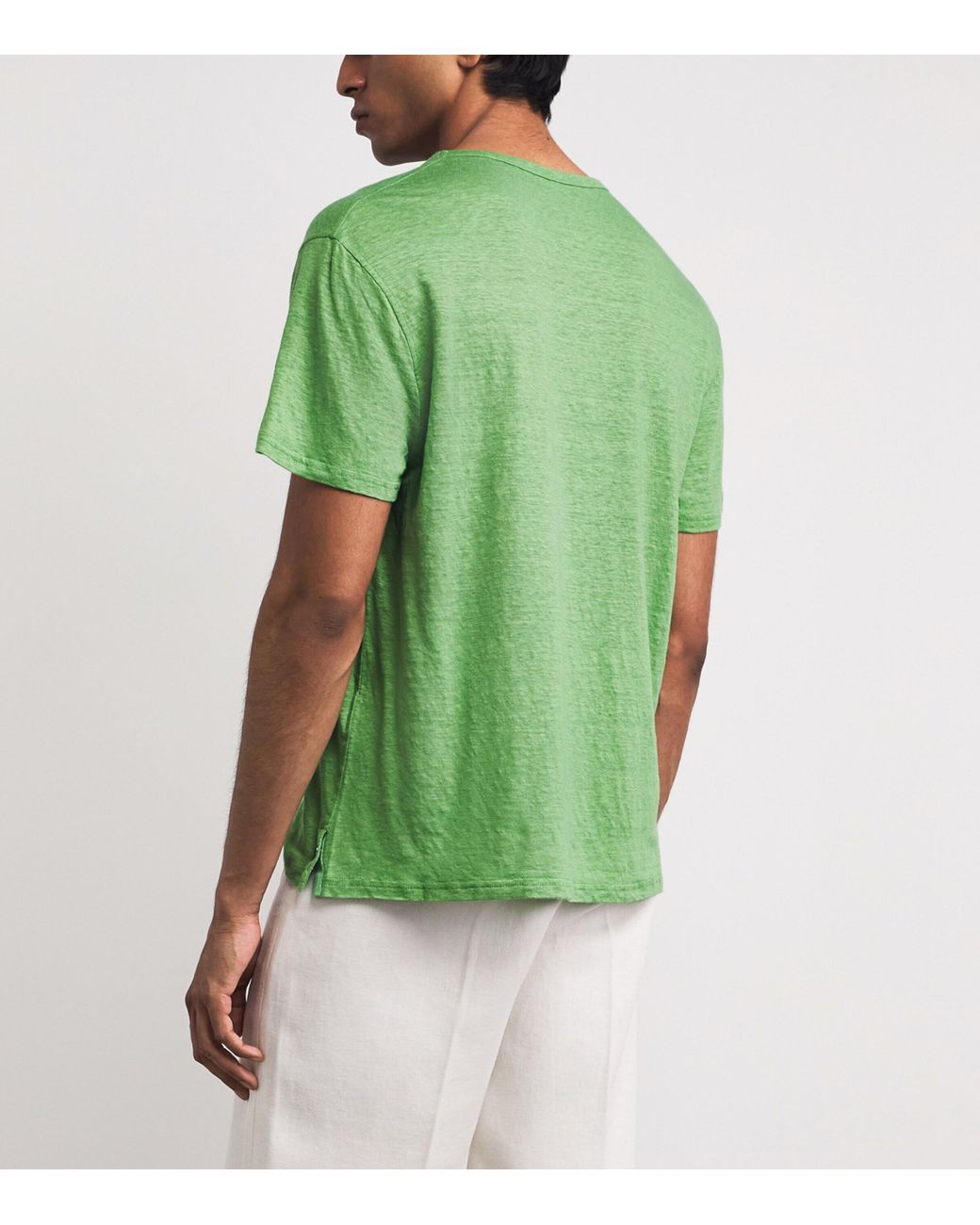 God's True Cashmere Green Linen Signature T-Shirt for men