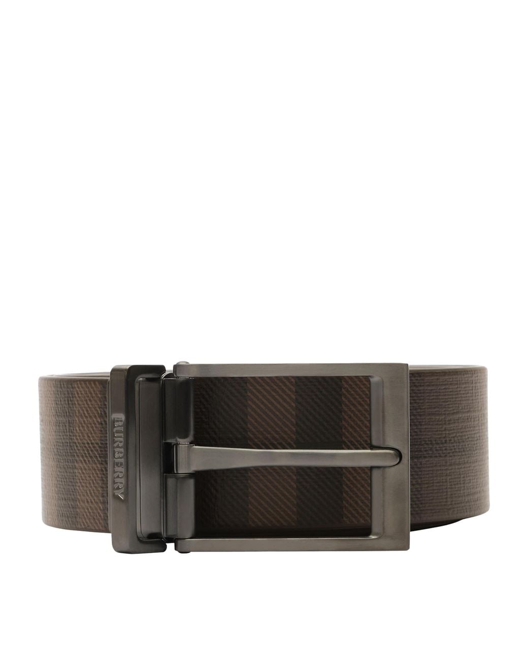 Burberry Brown Leather Reversible Belt for men