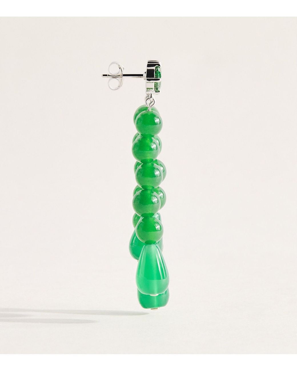 COMPLETEDWORKS Green Plated Weeping Willow Drop Earrings