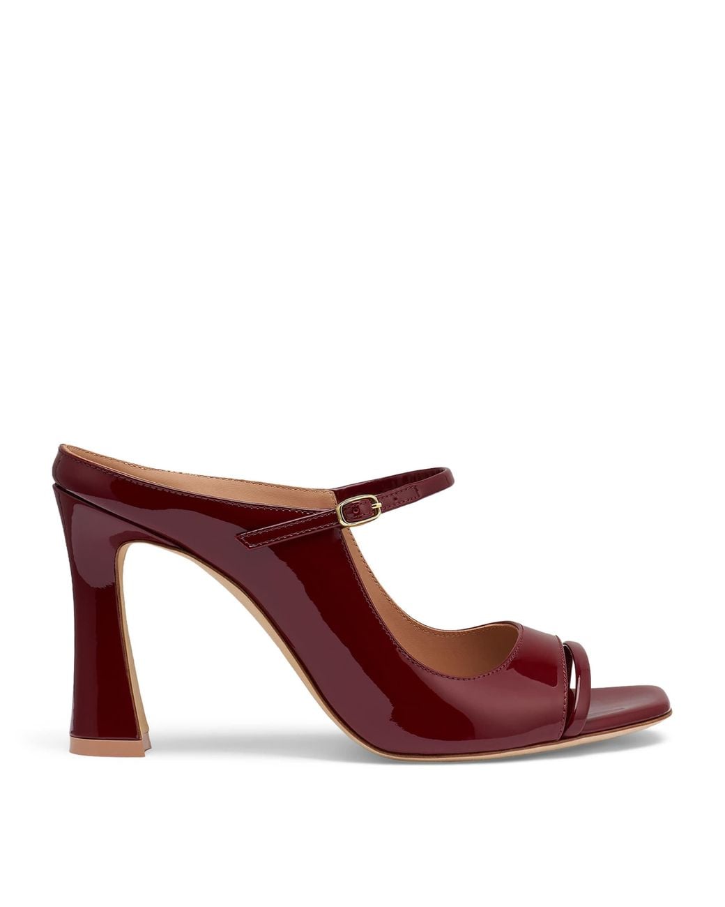 Malone Souliers Red Patent Leather Rania Heeled Mules 90