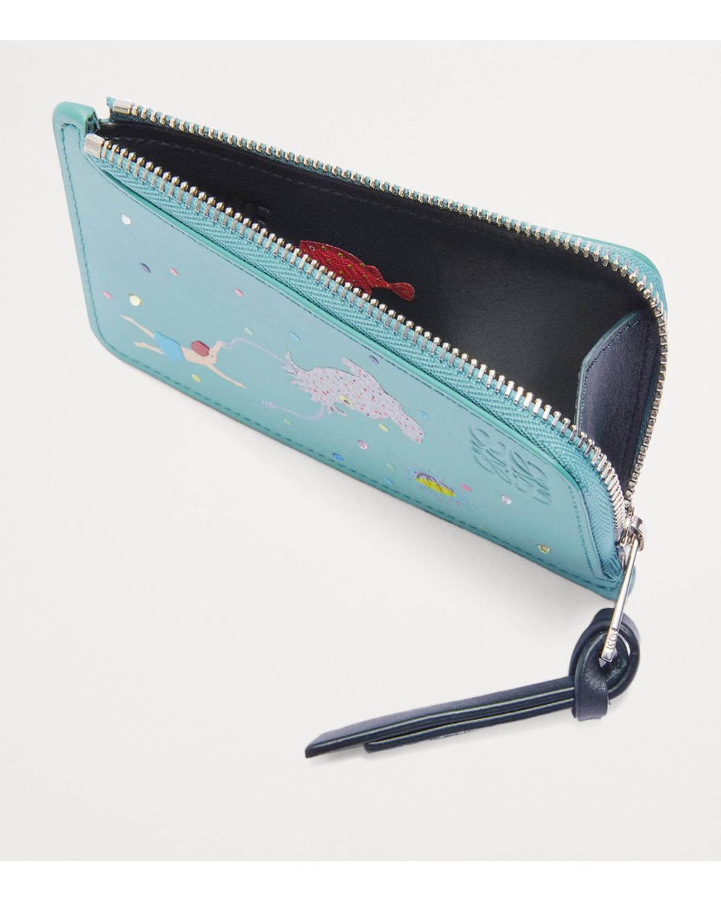 Loewe X Suna Fujita Calfskin Zipped Card Holder in Blue | Lyst