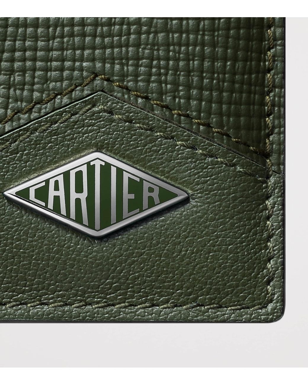 Cartier Green Losange Bifold Card Holder for men