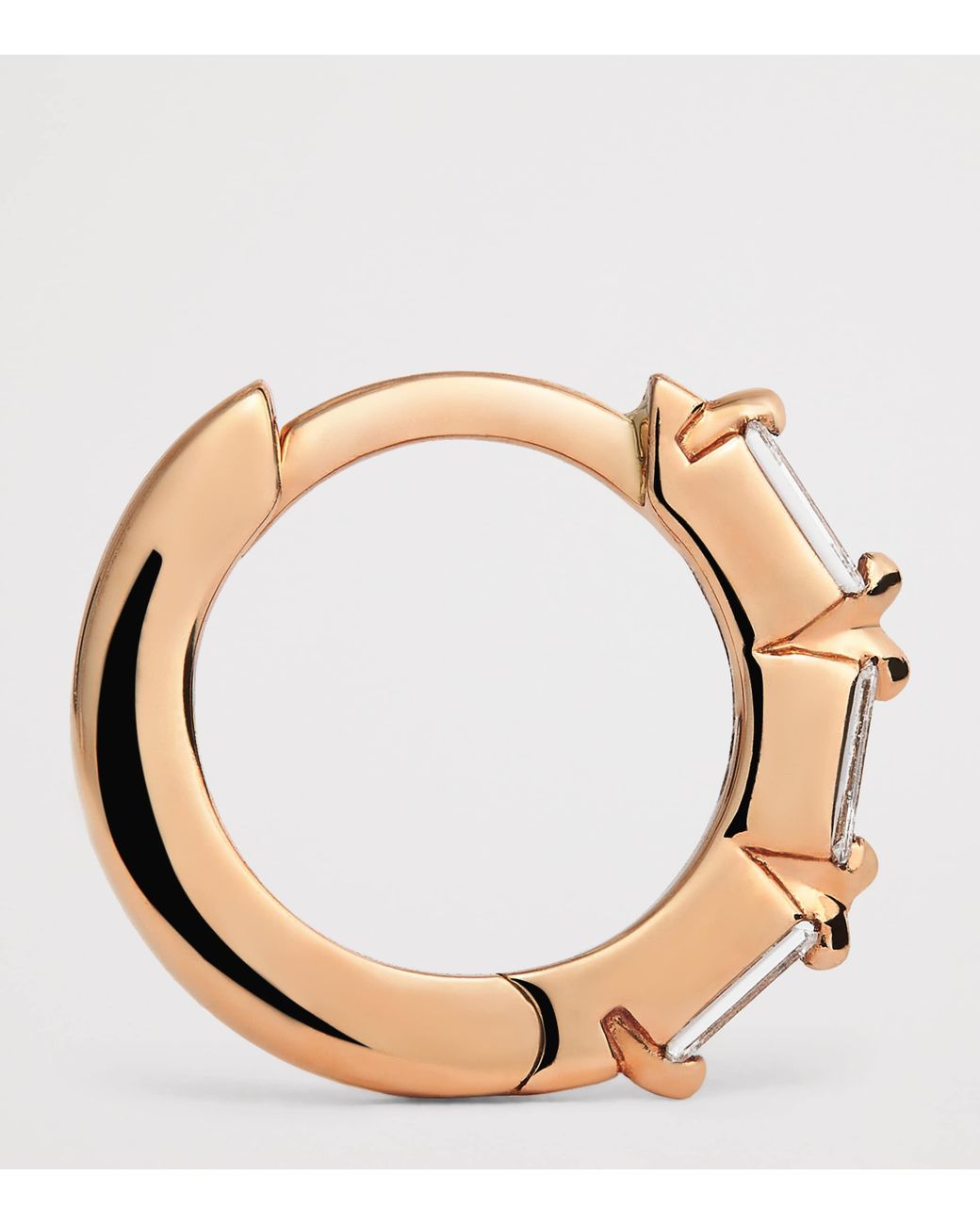 Suzanne Kalan Metallic And Diamond Bold Triple Huggie Earrings