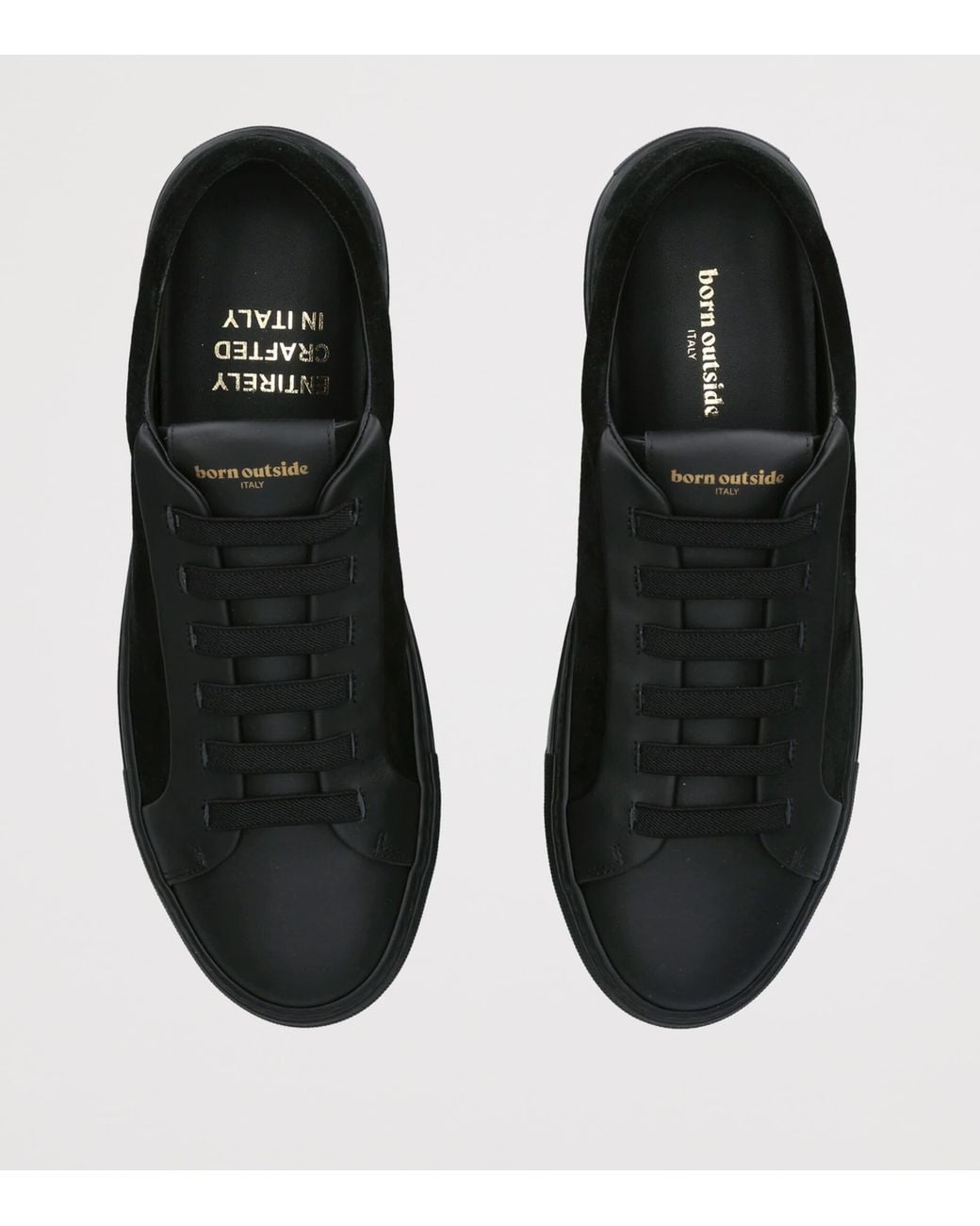 Born Outside Black Suede Echo Sneakers for men