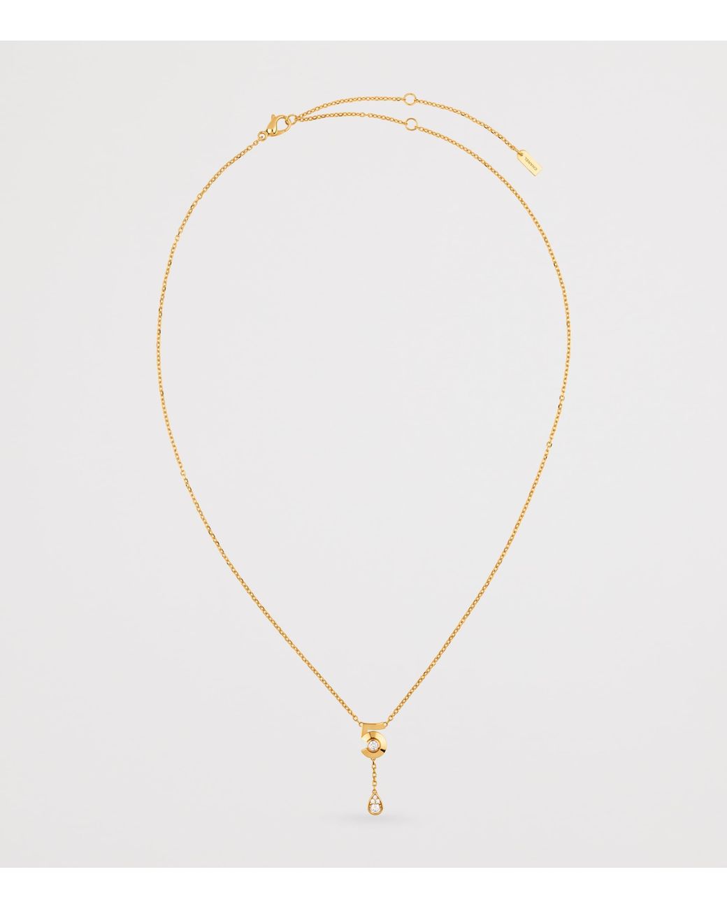Chanel Metallic And Diamond Extrait De N°5 Necklace