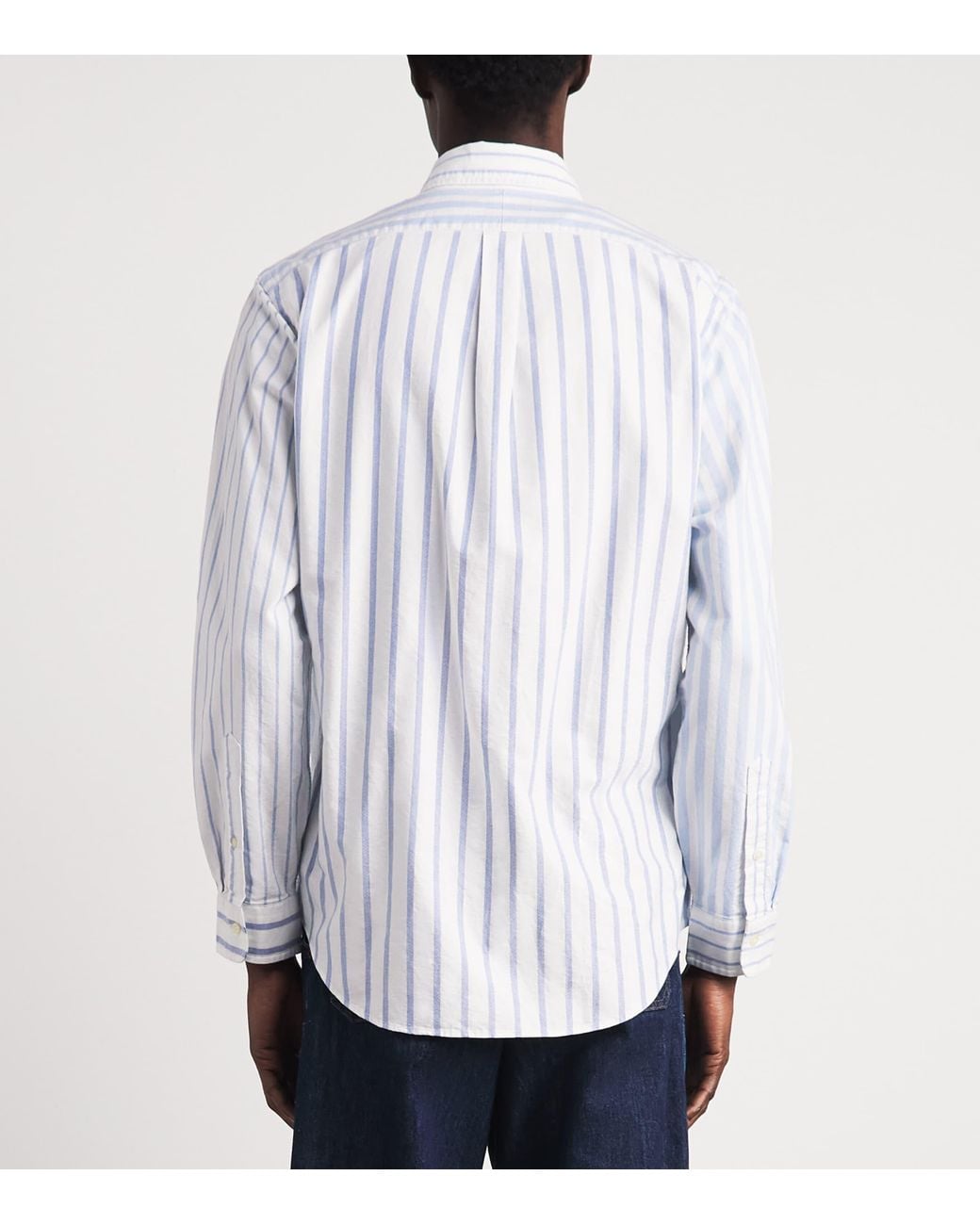 Polo Ralph Lauren Blue Stripe Patchwork Oxford Shirt for men