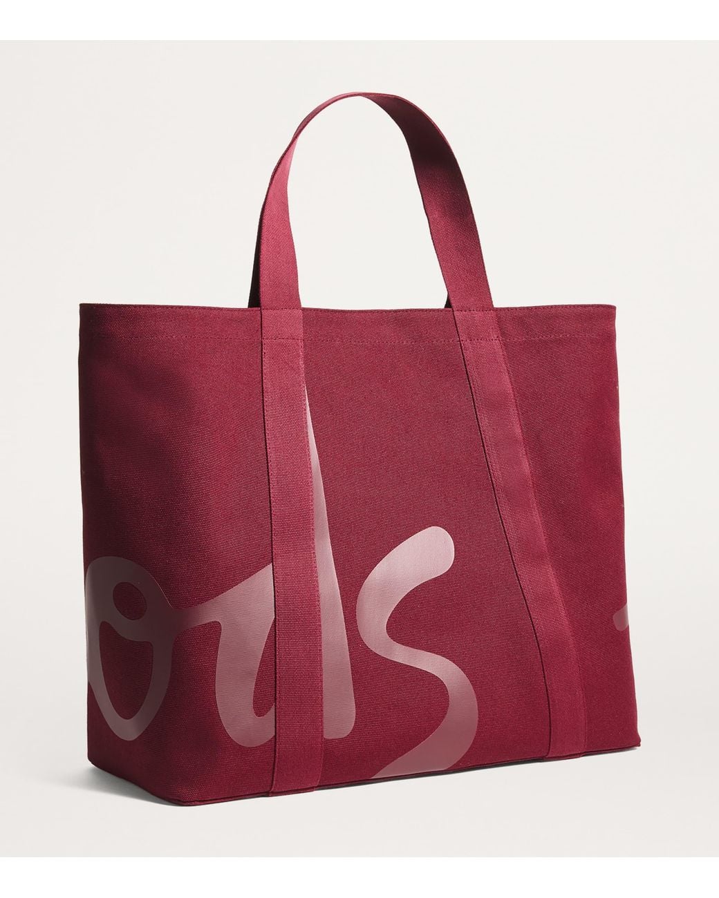 Harrods Red Large Cotton Logo Tote Bag