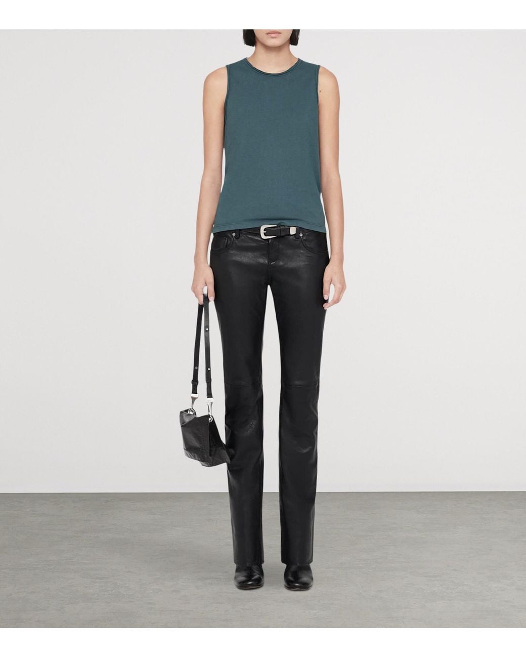 AllSaints Blue Organic Cotton Jenny Tank Top