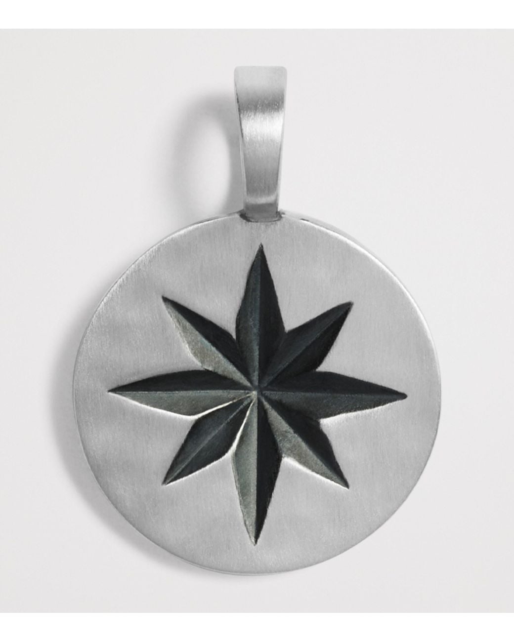 Monica Vinader Gray Sterling Guiding Star Pendant for men