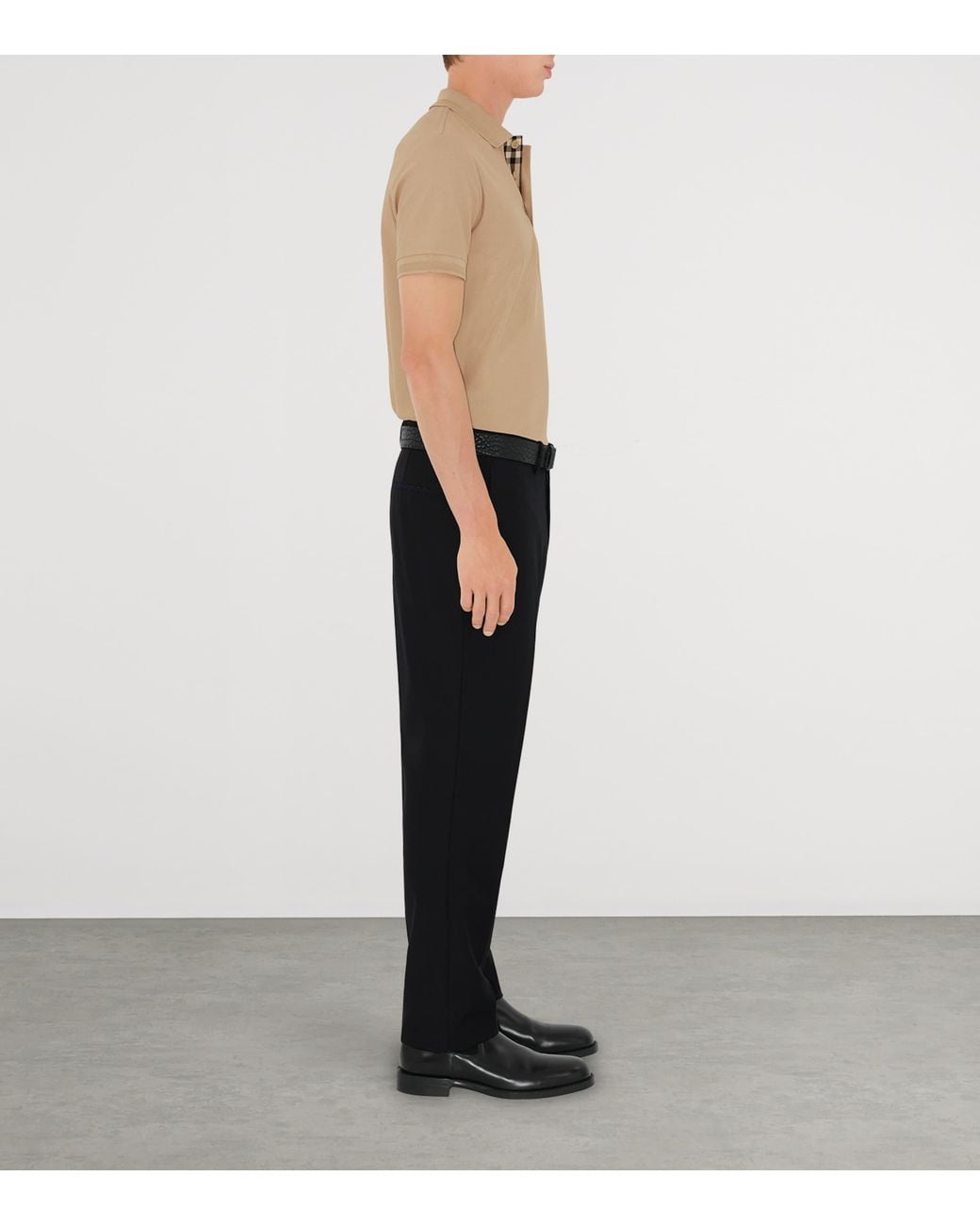 Burberry Natural Cotton Ekd -Embroidered Polo Shirt for men