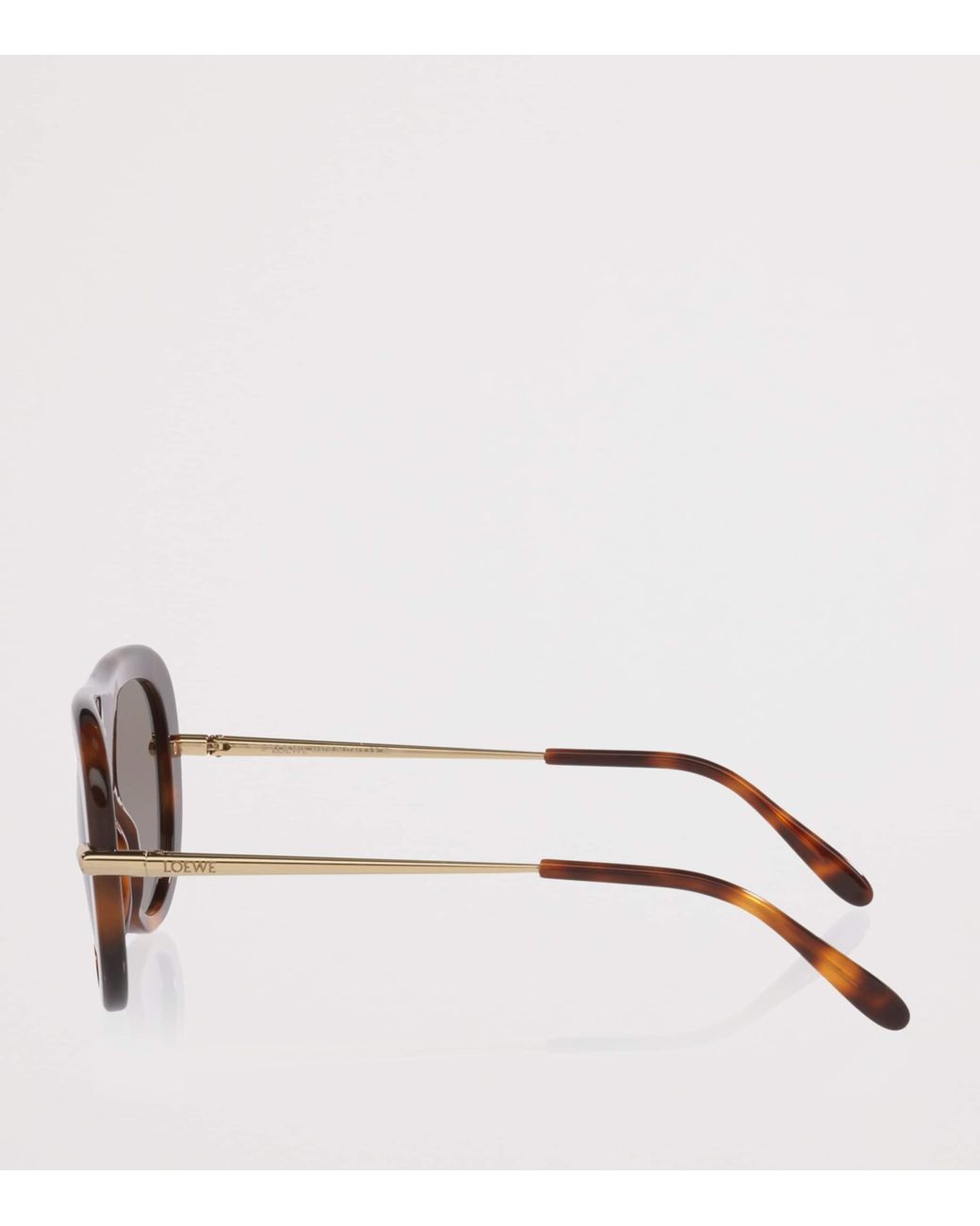 Loewe Brown Tortoiseshell Slim Pilot Sunglasses