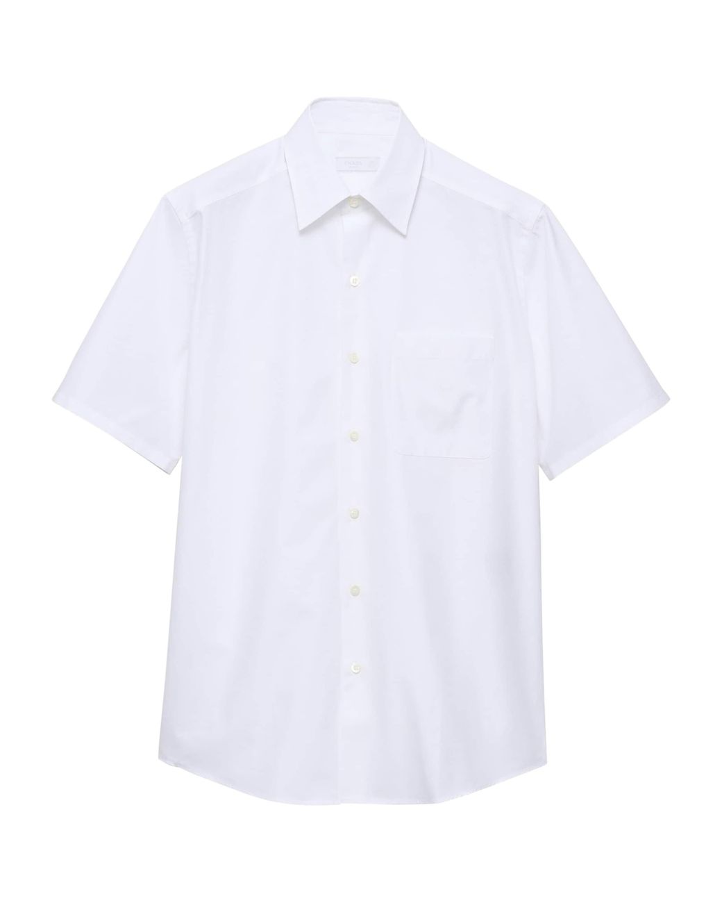 Prada White Cotton Short-Sleeve Shirt for men