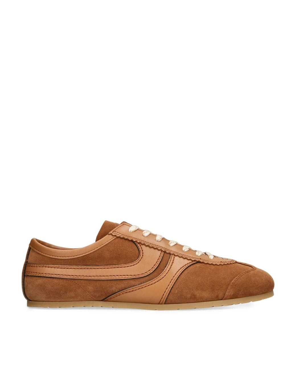 Dries Van Noten Brown Suede Low-Top Sneakers for men