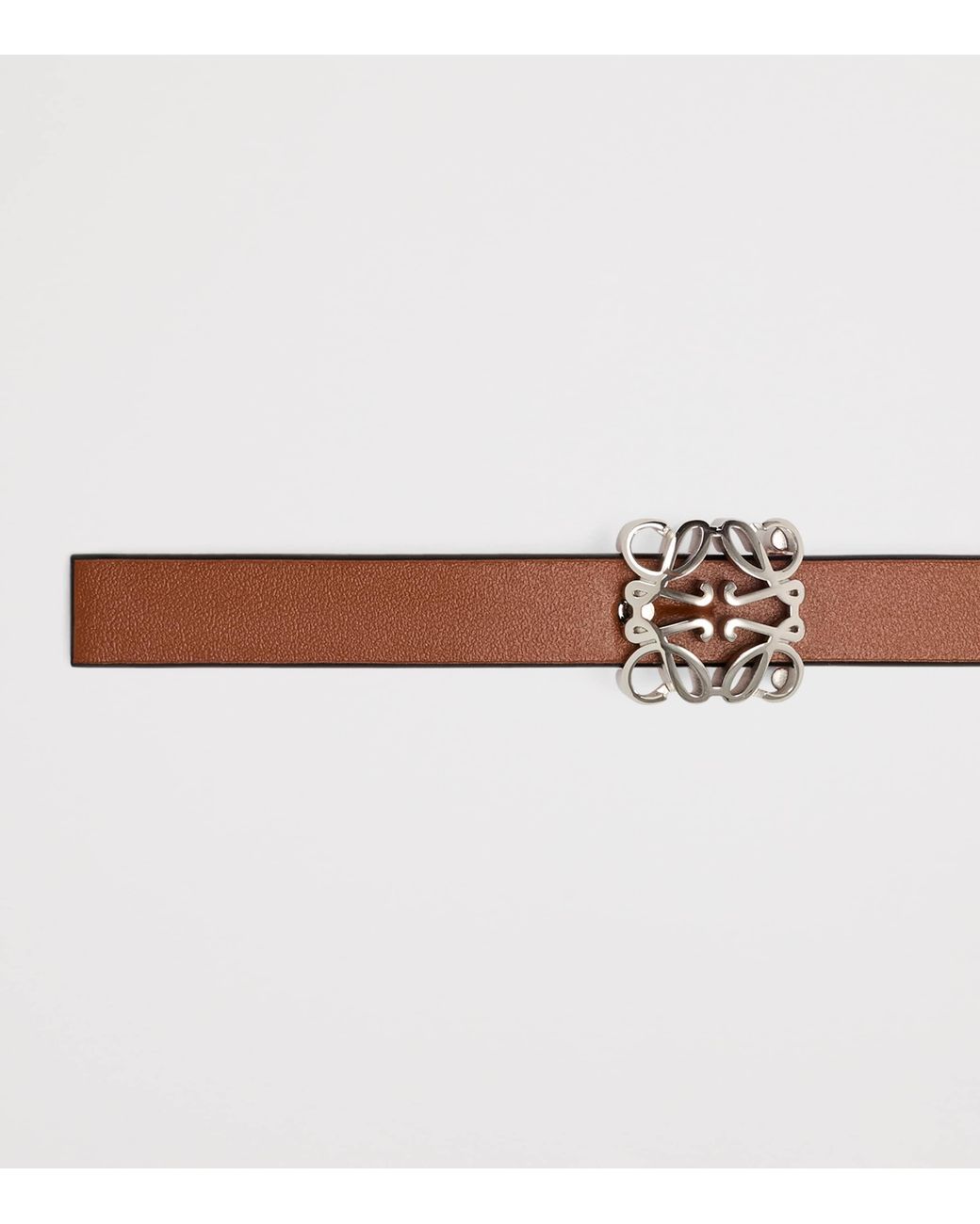 Loewe Red Leather Reversible Anagram Bombé Belt