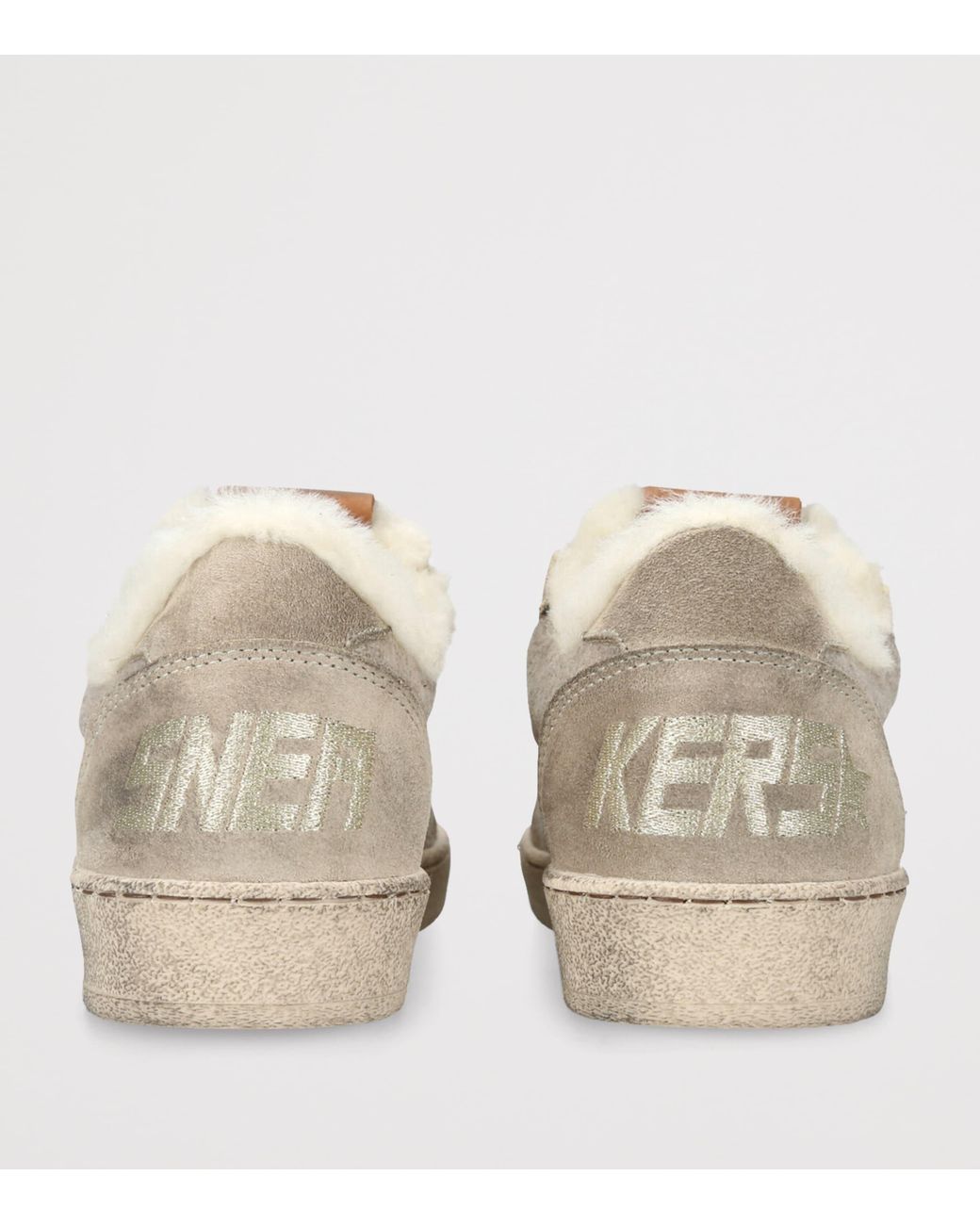 Golden Goose Deluxe Brand Natural Shearling-Lined Ballstar Sneakers