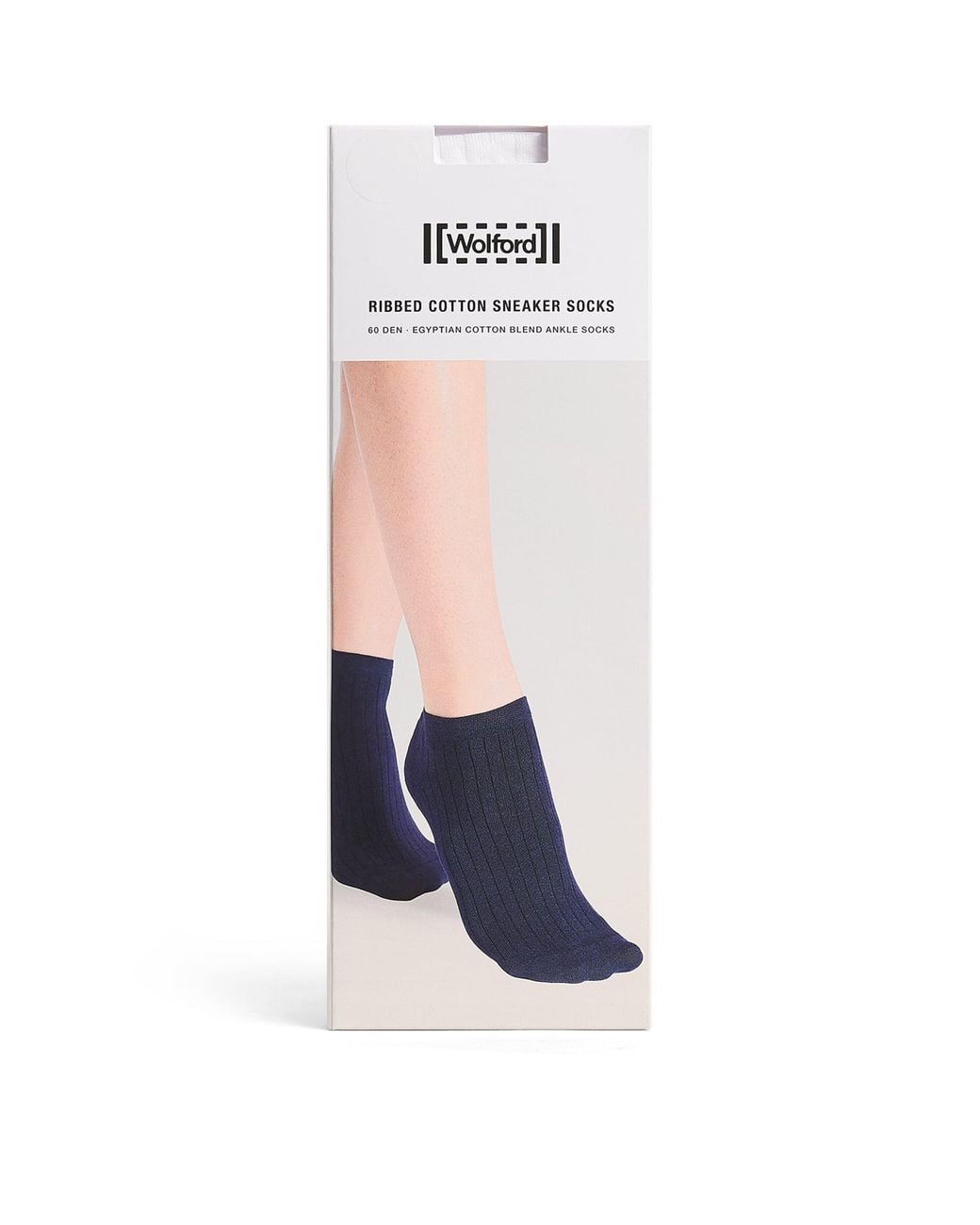 Wolford White Stretch-Cotton Ribbed Sneaker Socks