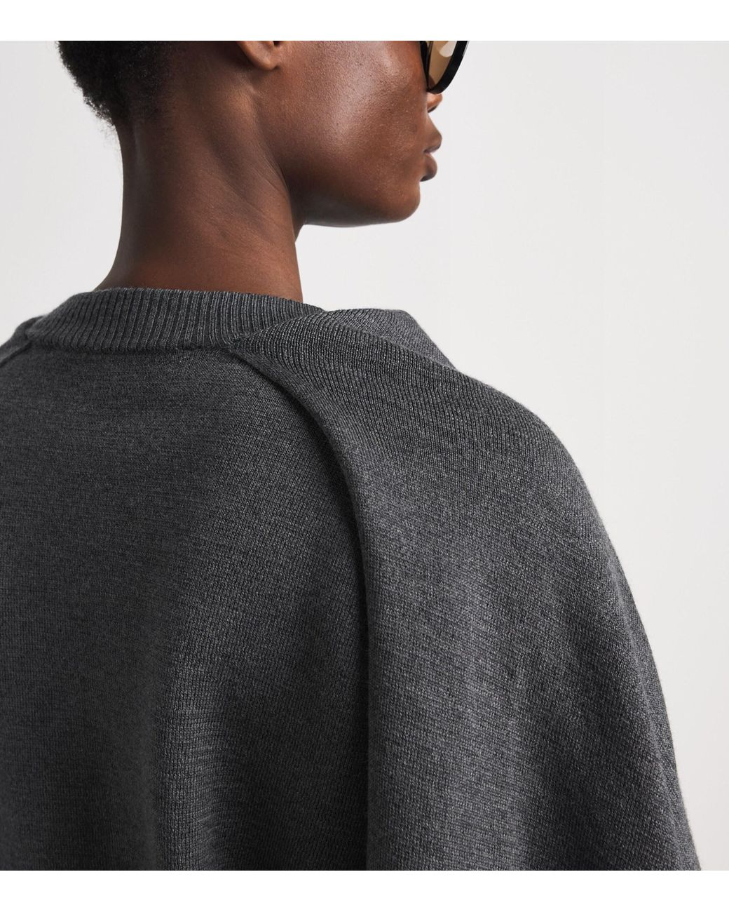 Rohe Gray Wool Cape Sweater