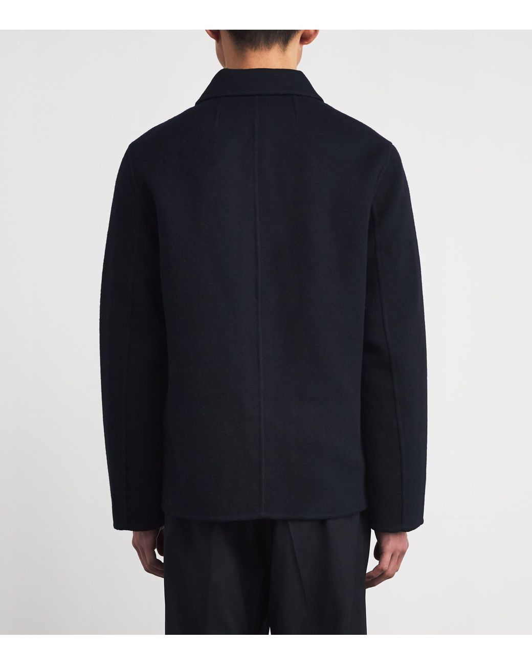 Sandro Blue Double-Face Wool Worker Jacket for men