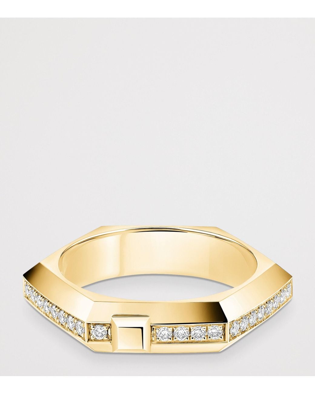 Messika Metallic Moderniste And Diamond Small Pavé Ring