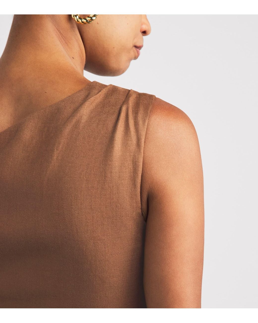 Sir Brown Linen Tommy Mini Dress