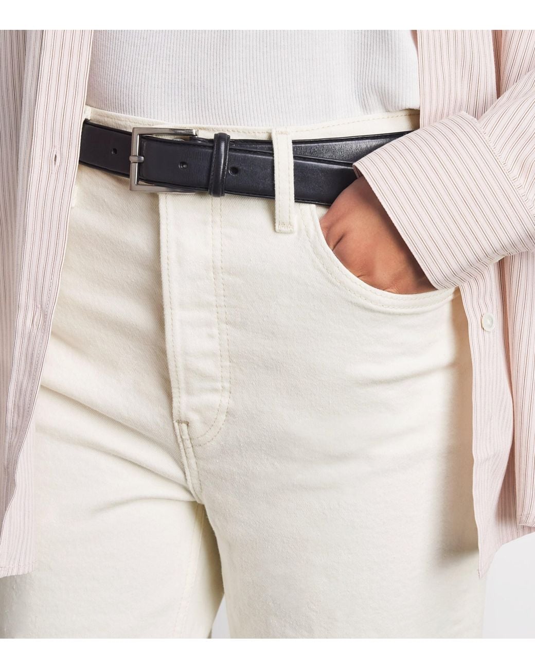 Re/done White '70S High-Rise Bootcut Jeans
