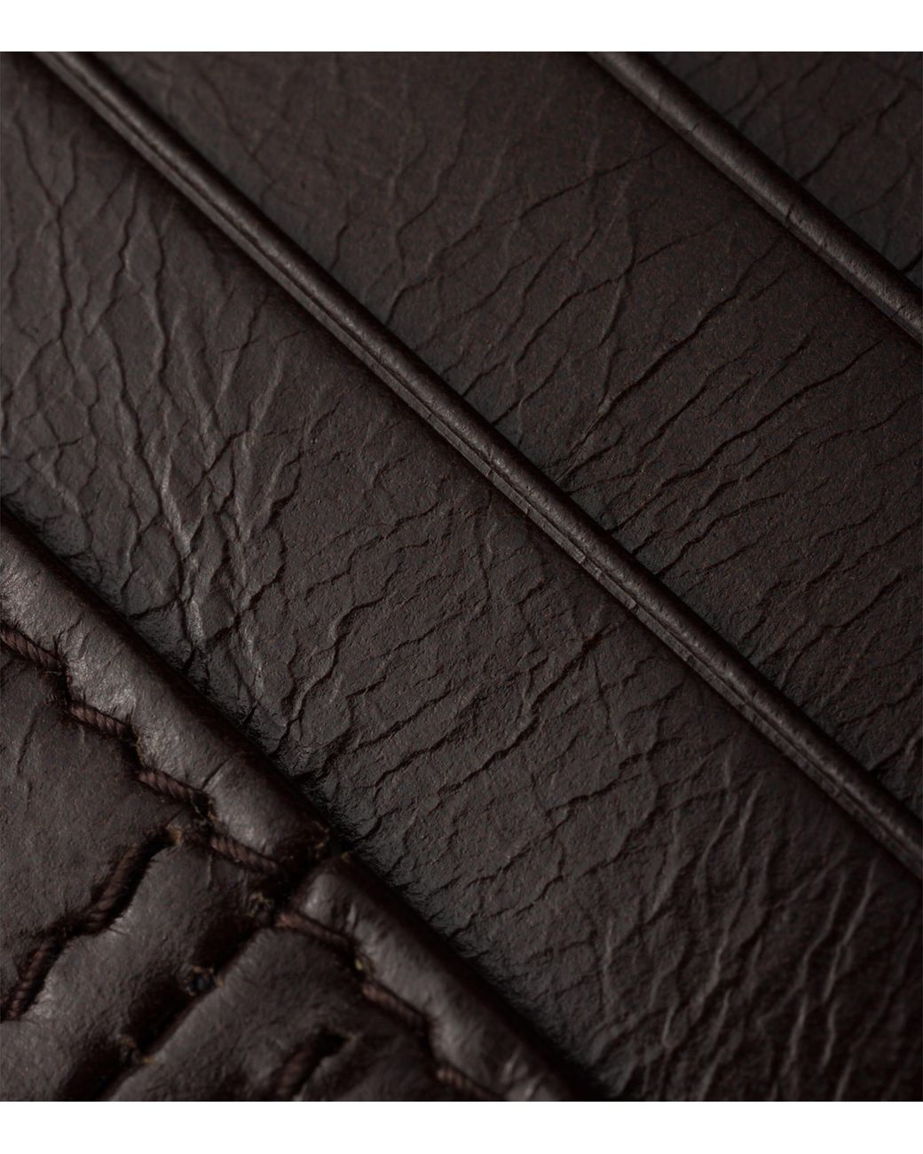 Prada Brown Leather Triangle Card Holder for men