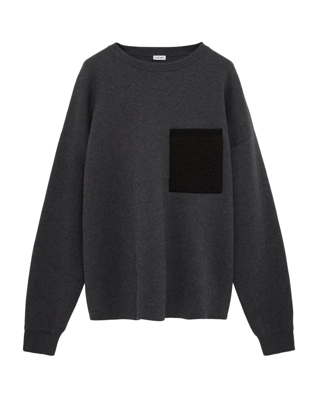 Loewe Black Anagram-Pocket Sweatshirt for men