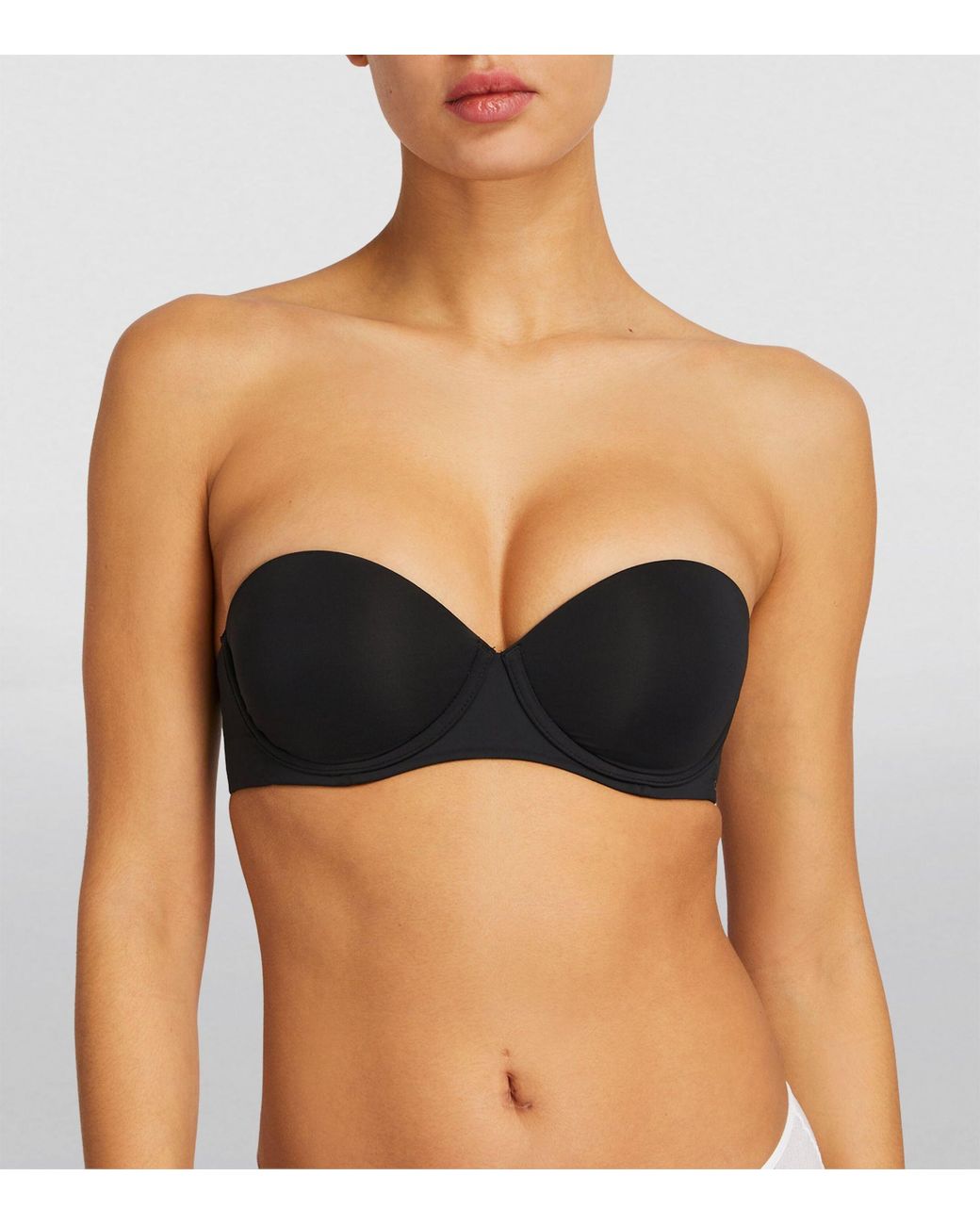 New Calvin Klein womens Strapless t-shirt bra push-up black Sz 38B 111-76 