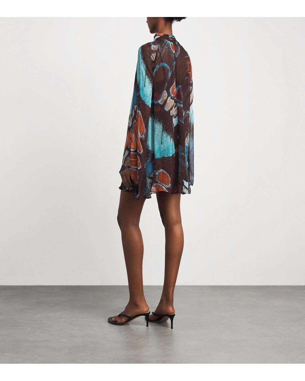Staud Multicolor Chiffon Printed Esther Blouse
