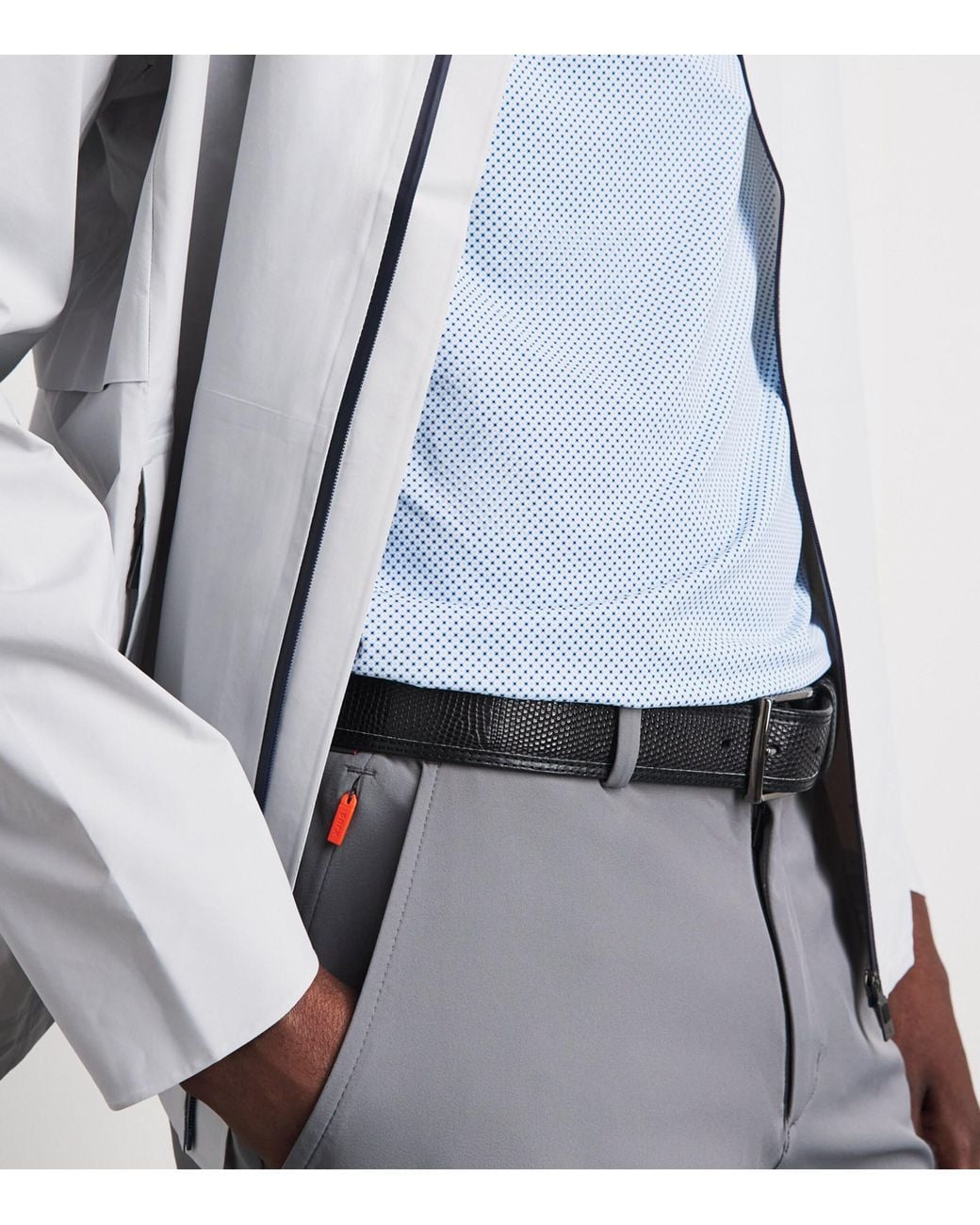 Kjus Blue Printed Golfer Polo Shirt for men