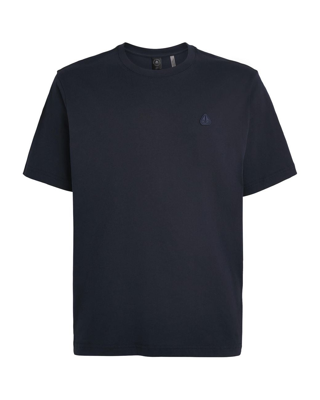 Moose Knuckles Blue Cotton Logo Yul T-Shirt for men
