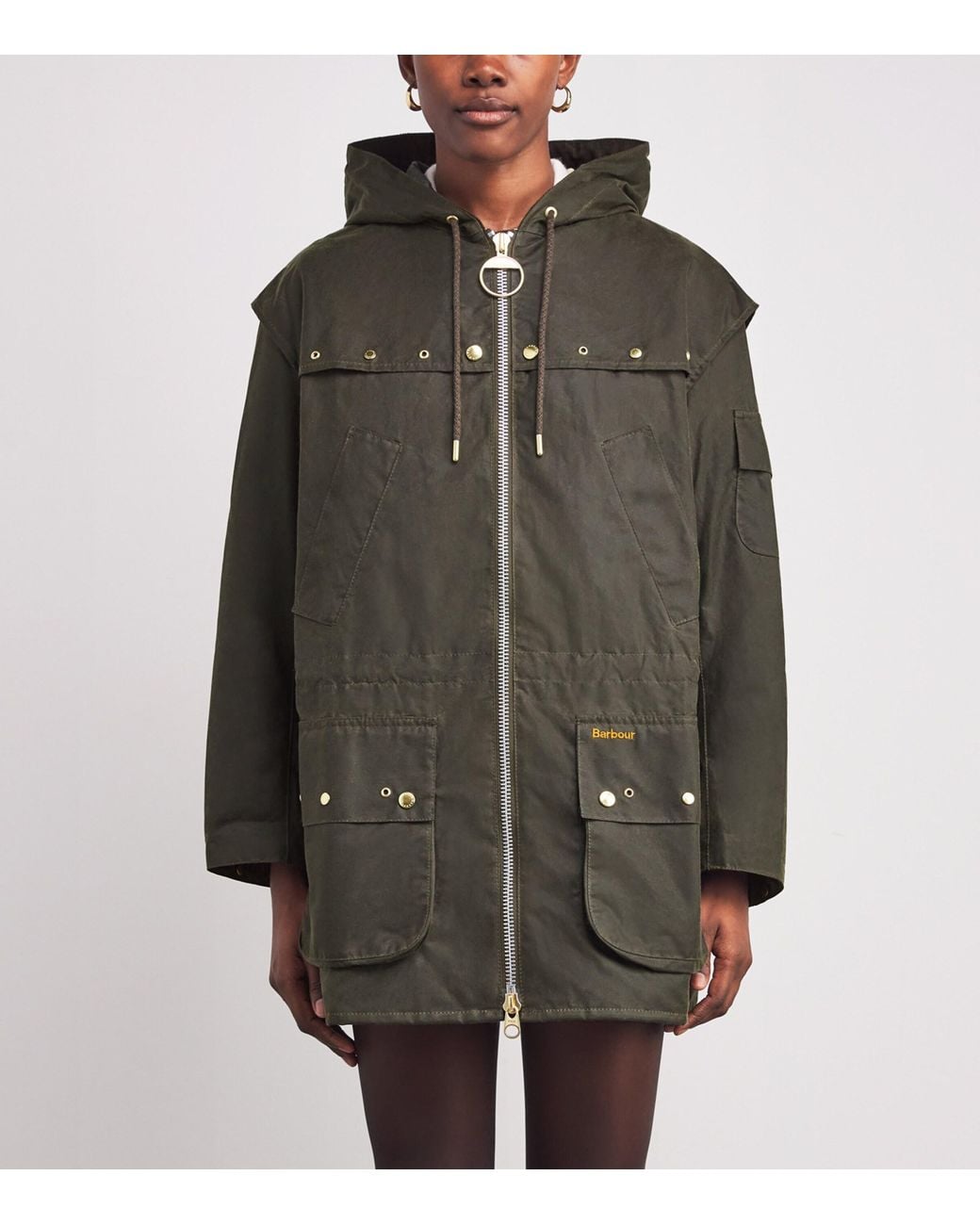 Barbour Gray Waxed Aberford Jacket