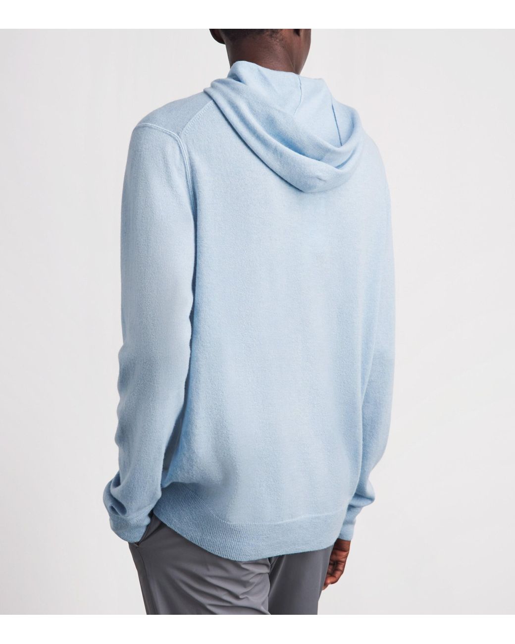 Ralph Lauren Blue Cashmere Hoodie for men