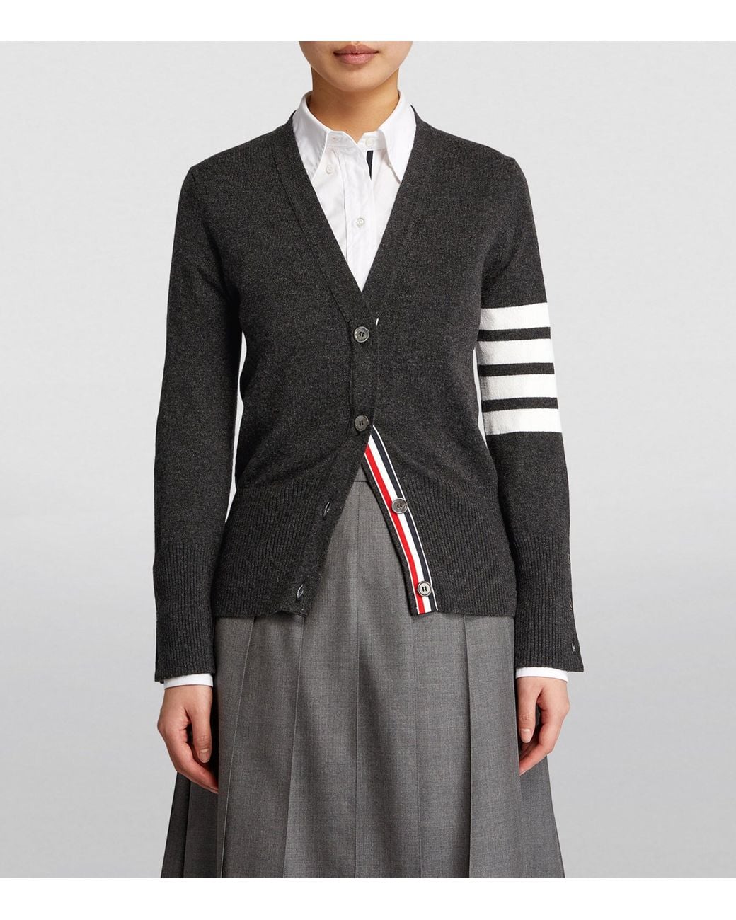 Thom Browne Black Cashmere 4-Bar Cardigan