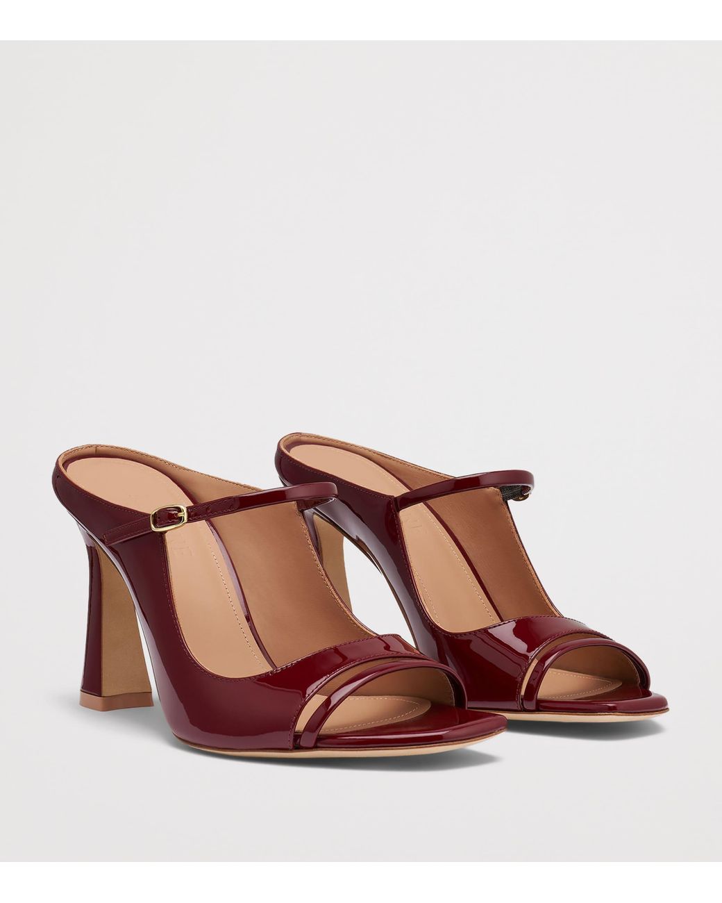 Malone Souliers Red Patent Leather Rania Heeled Mules 90
