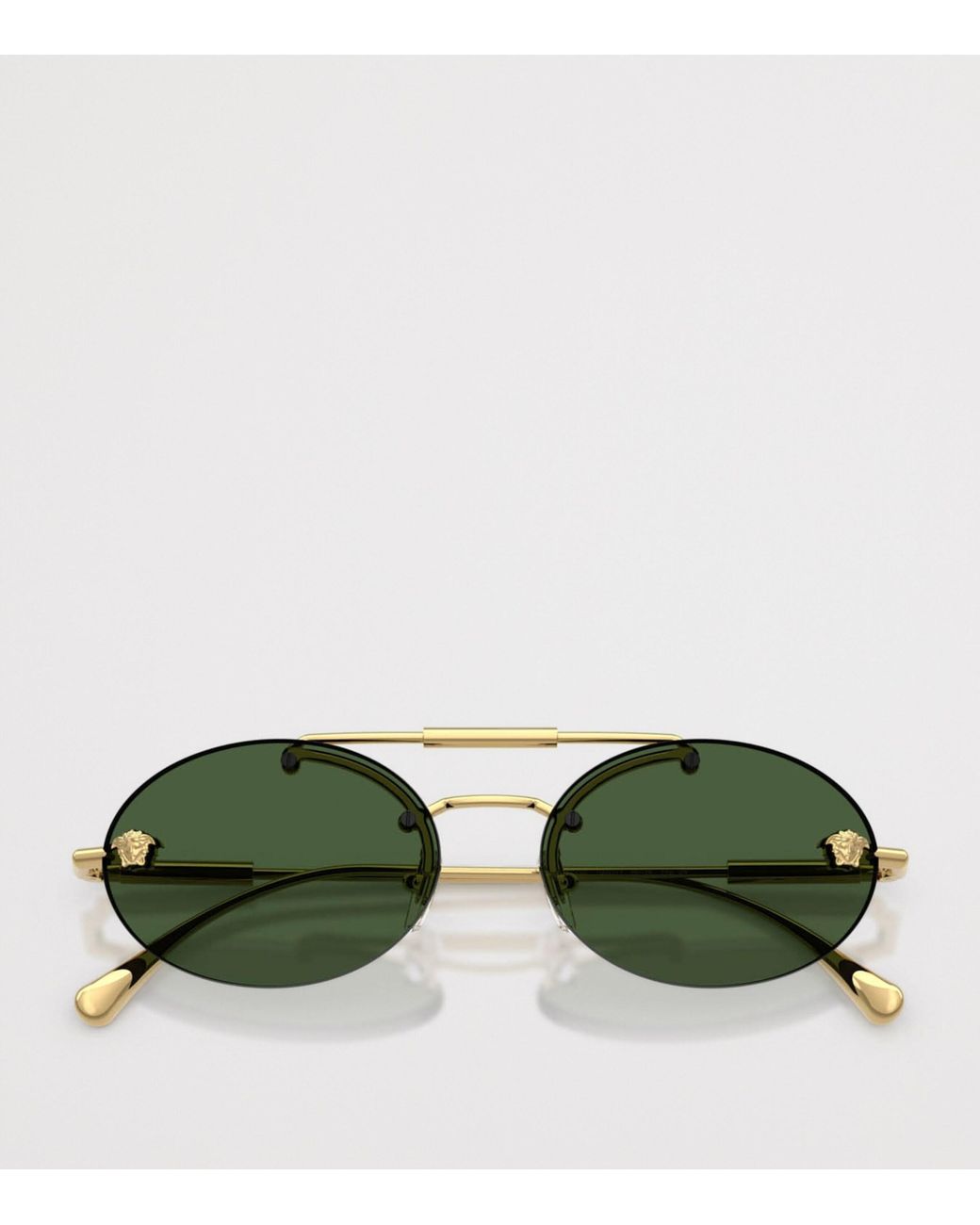 Versace Green Metal Ve2295 Oval Sunglasses