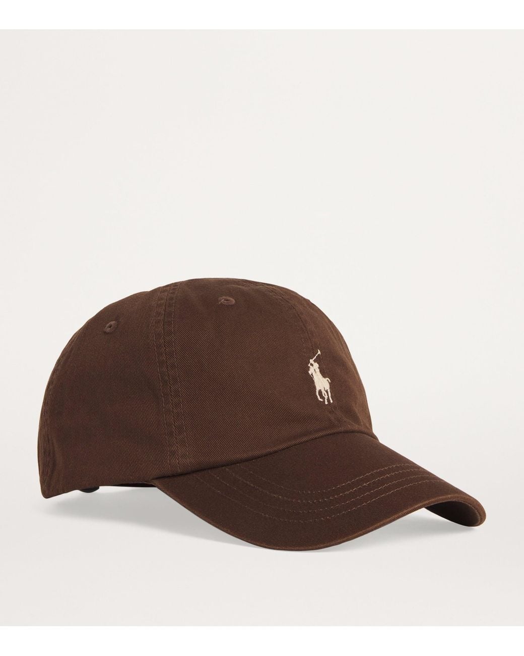 Polo Ralph Lauren Brown Cotton Polo Pony Baseball Cap for men