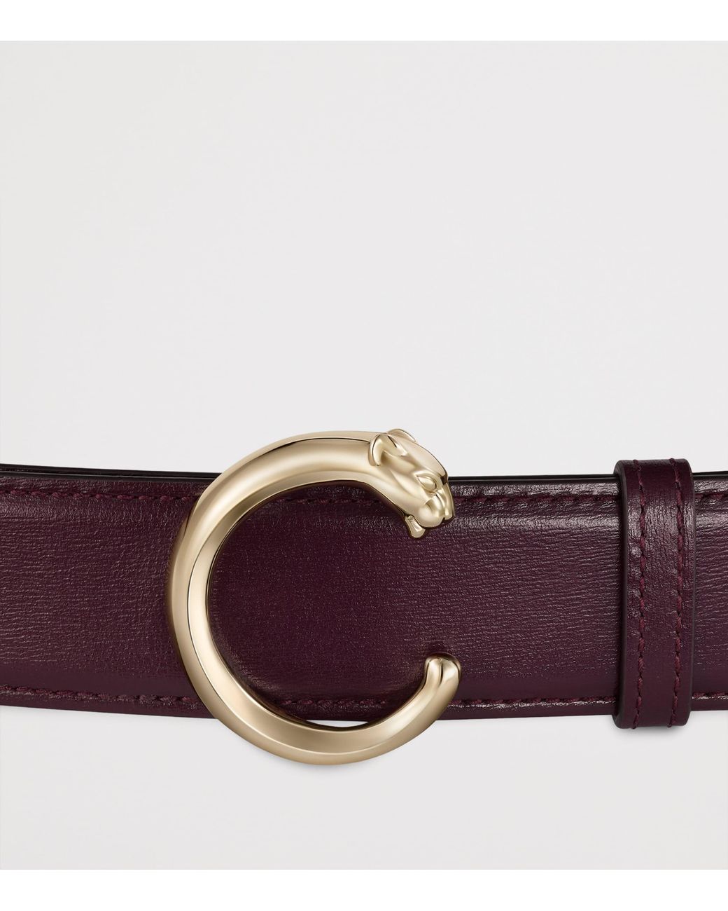 Cartier Brown Small Leather Panthère De Belt