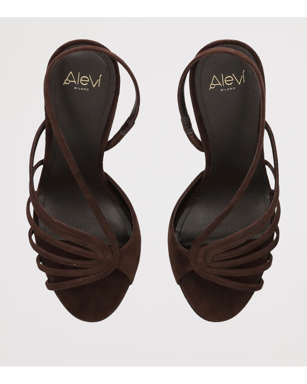 ALEVI Metallic Suede Star Heeled Sandals 95