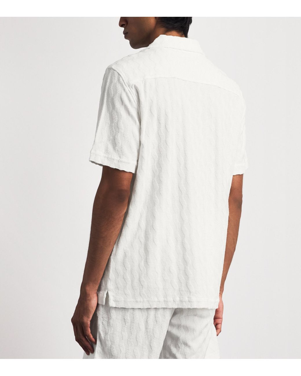 Frescobol Carioca White Terry Cotton Roberto Shirt for men