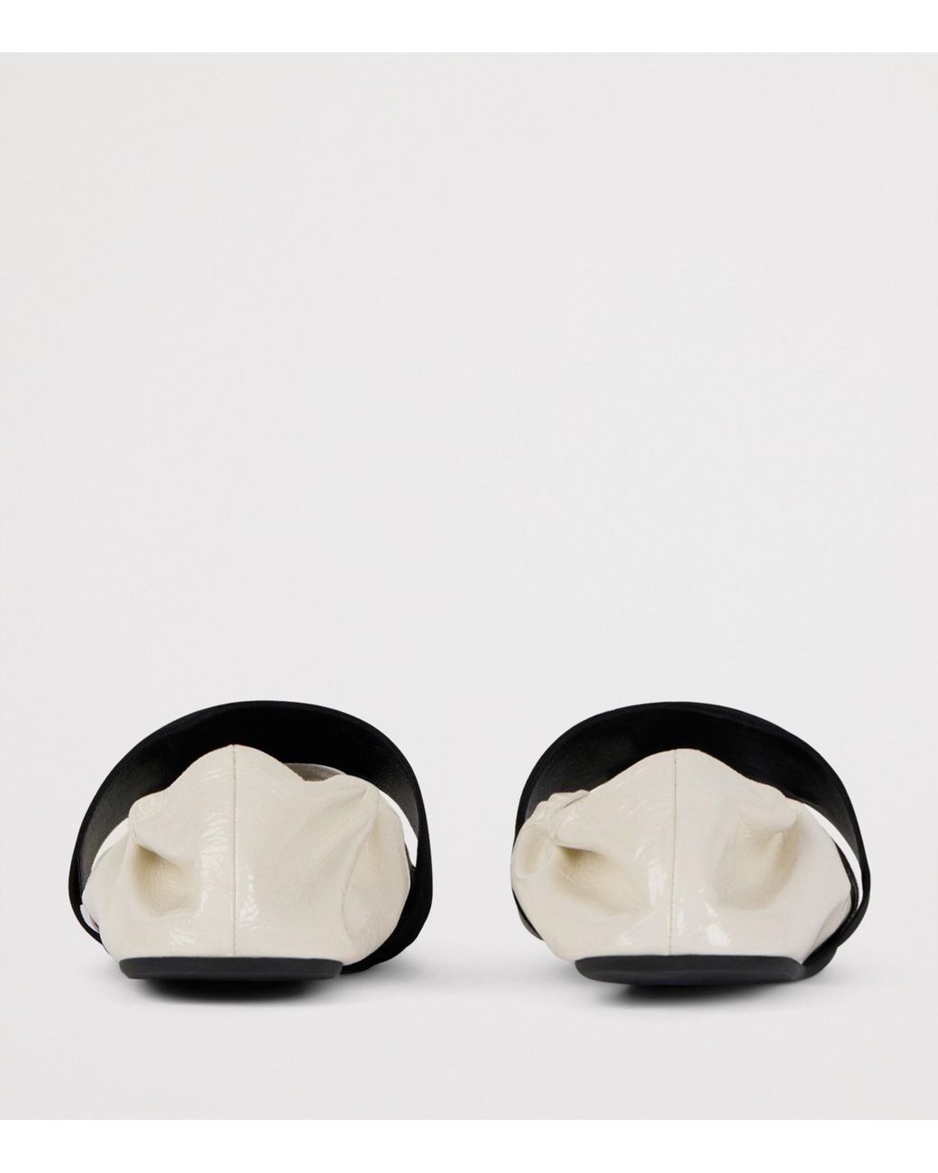 Givenchy White Leather Crush Ballet Flats