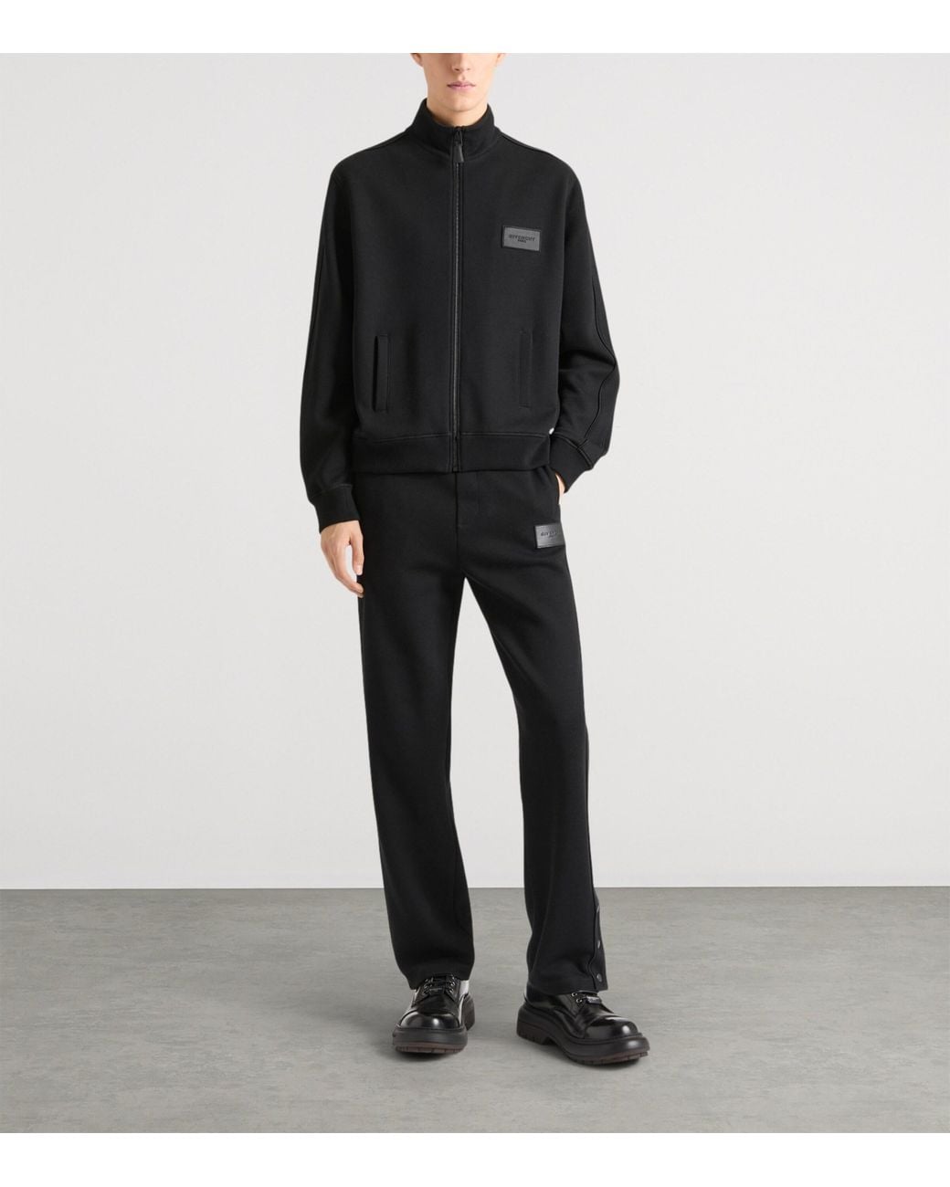 Givenchy Black Jersey Funnel-Neck Bomber Jacket for men