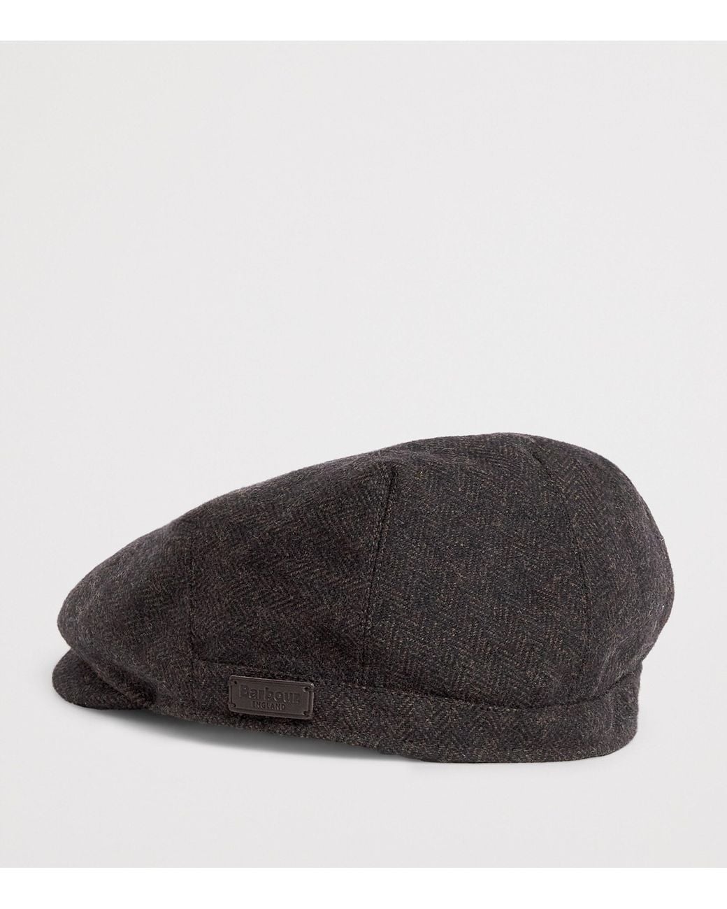Barbour Black Wool-Blend Barlow Flat Cap for men