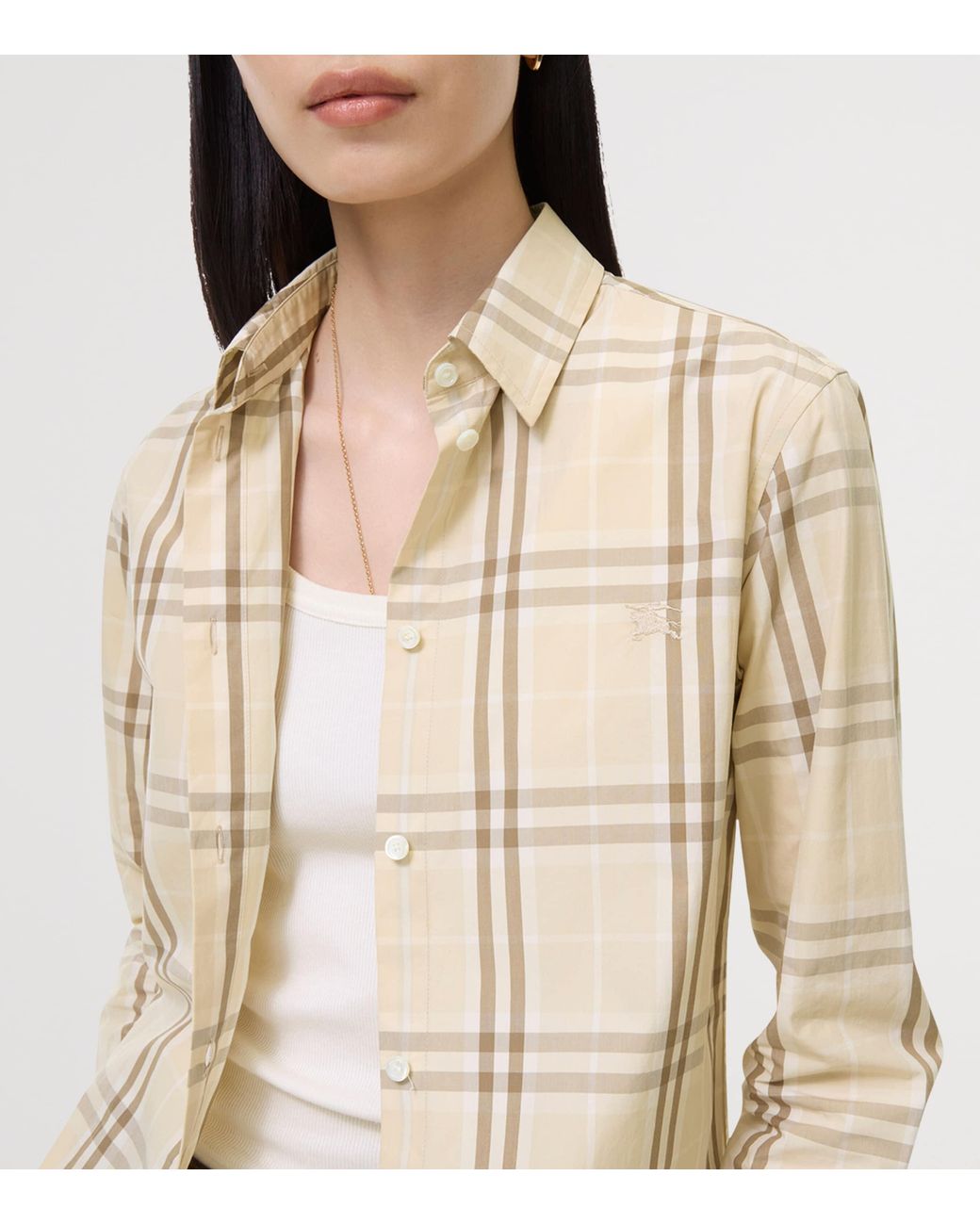 Burberry Natural Cotton Check Shirt