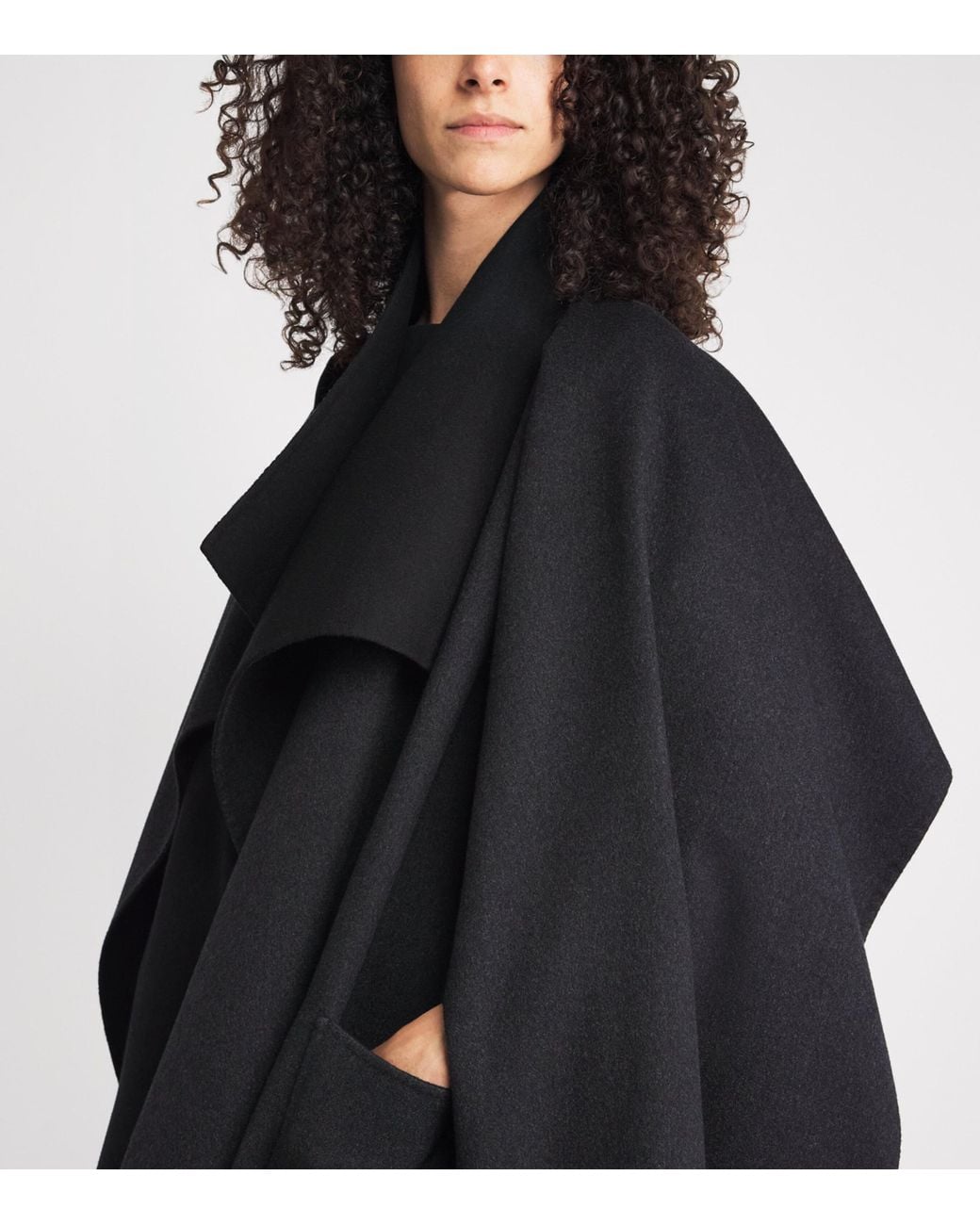 RETORI Black Virgin Wool Double Coat