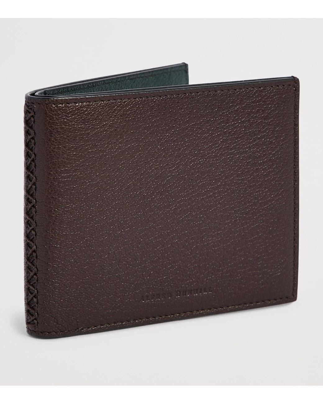 Dunhill Brown Leather Century Compact Wallet for men