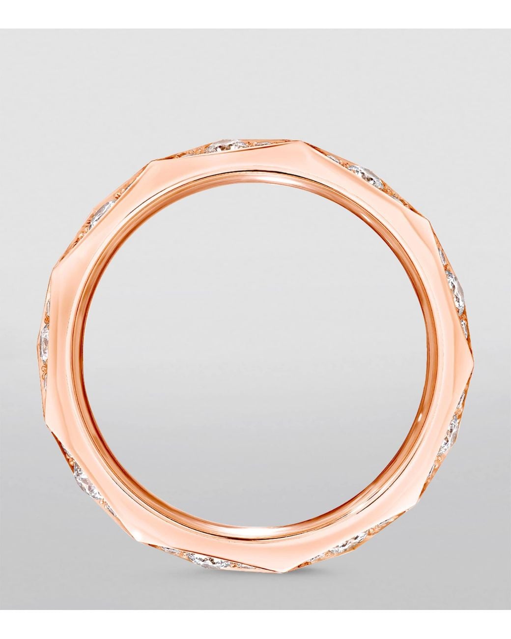 Graff Pink Rose Gold And Diamond Lg Signature Ring
