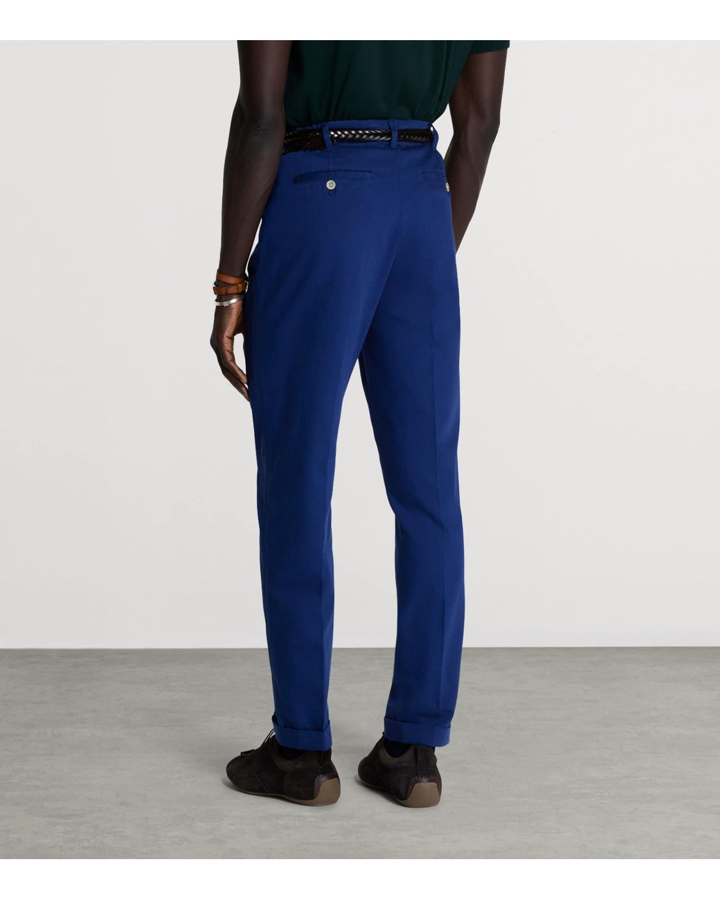 Dunhill Green Cotton-Mulberry Silk Polo Shirt for men